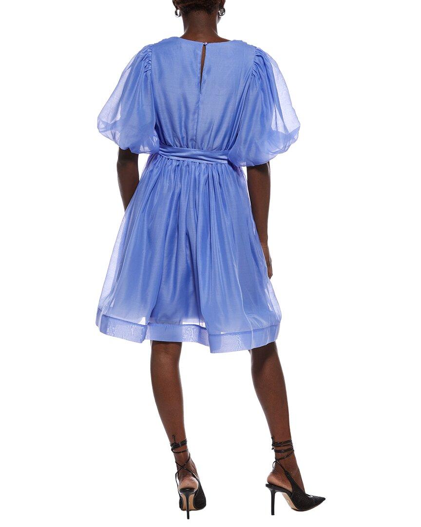 nancy yang ruffled sheer sleeve dress Nancy Yang Floral Dress MSRP $165