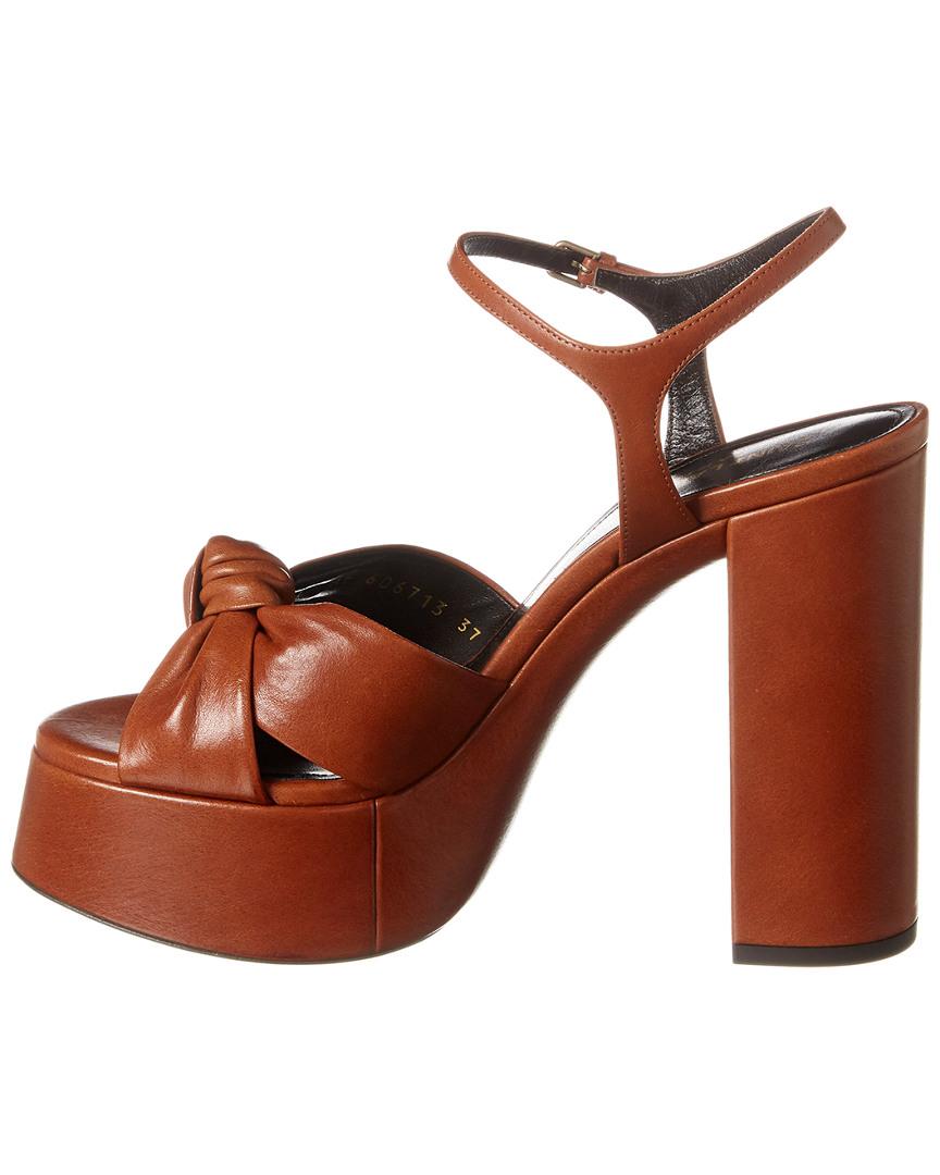 saint laurent bianca node 85mm platform sandals