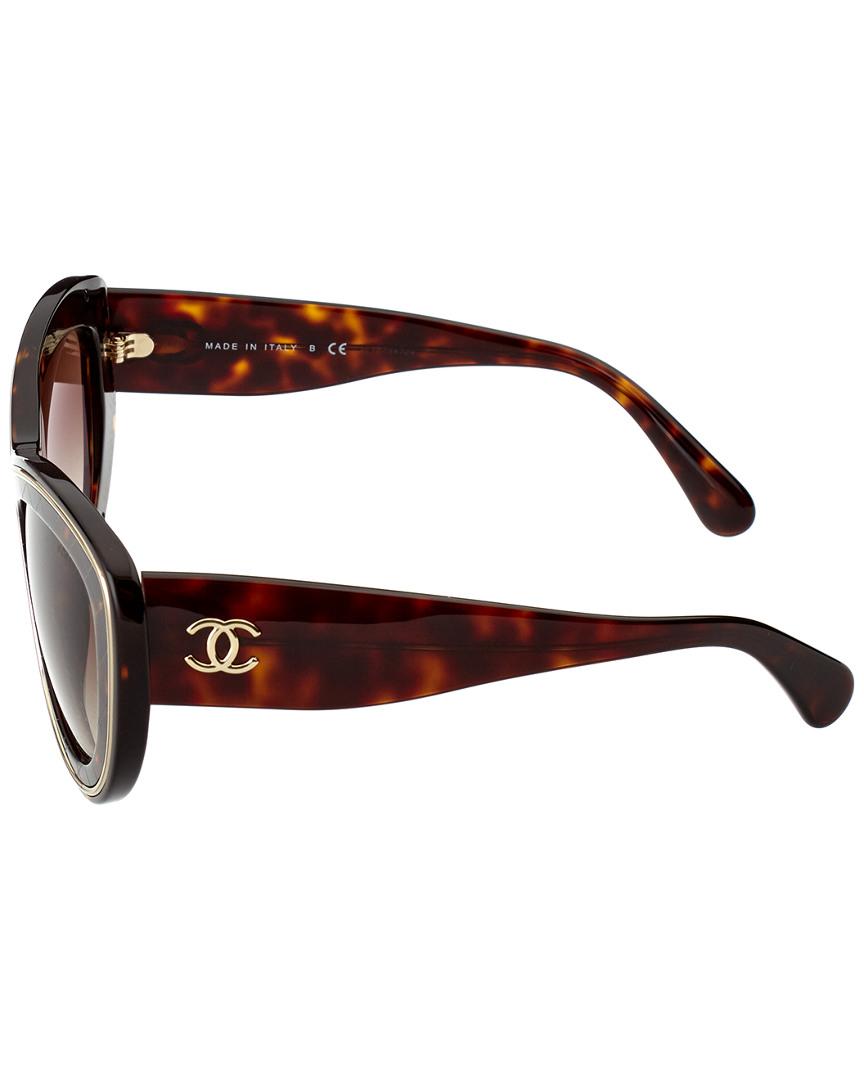 Chanel 5397 53mm Sunglasses in Brown