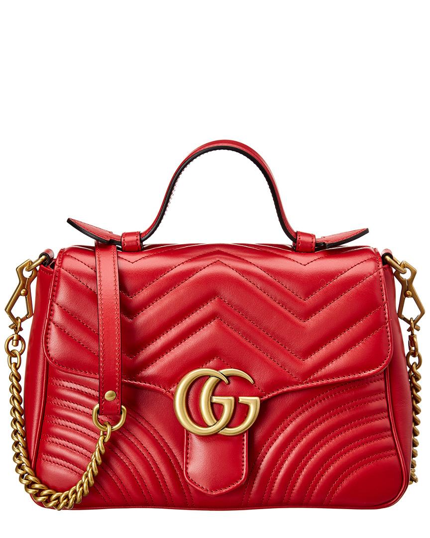 Gg small marmont 2.0 cheap matelassé leather top handle satchel