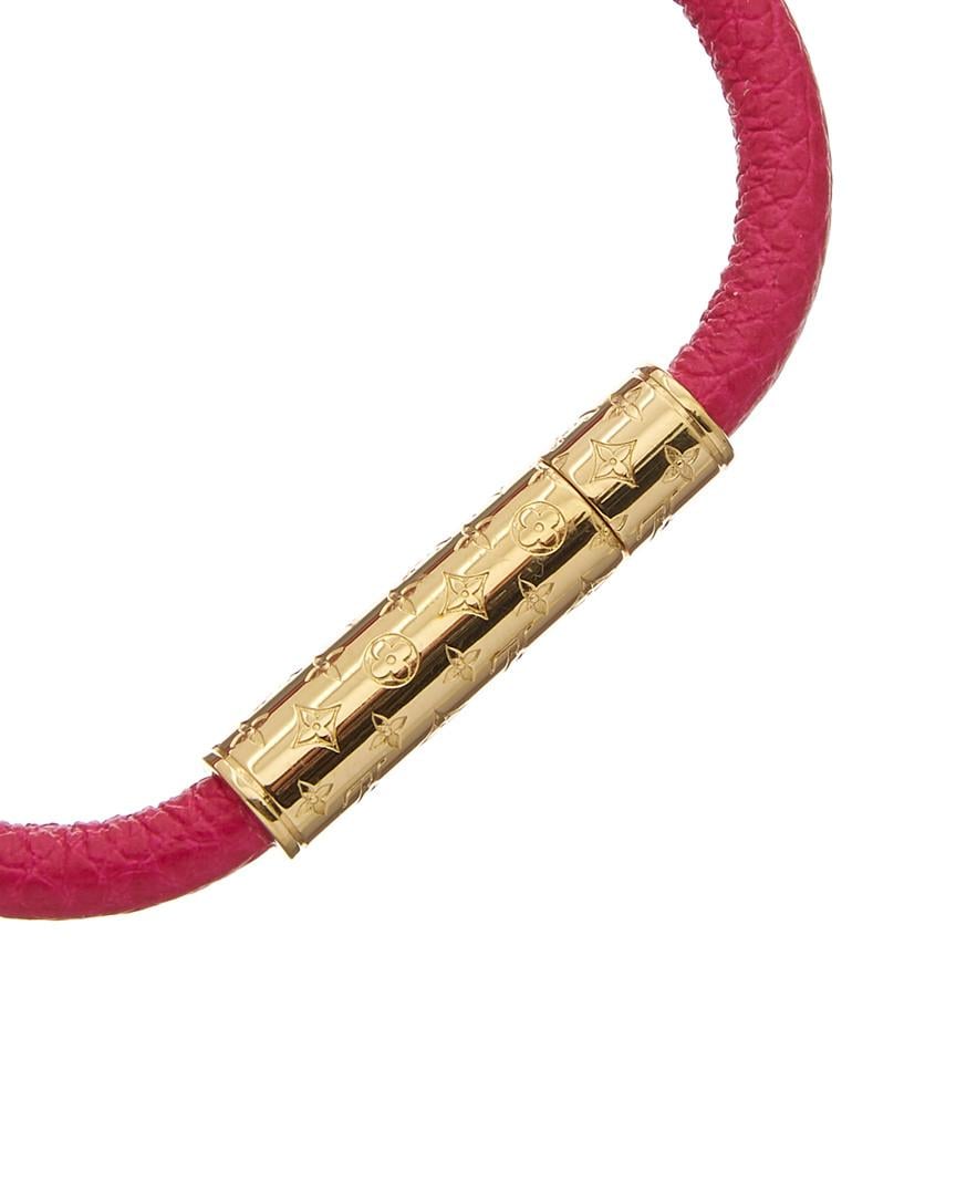 Louis Vuitton Pink Leather Confidential Bracelet - Lyst