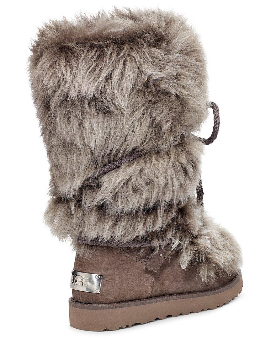 UGG Classic Posh Short Fur in Gray | Lyst