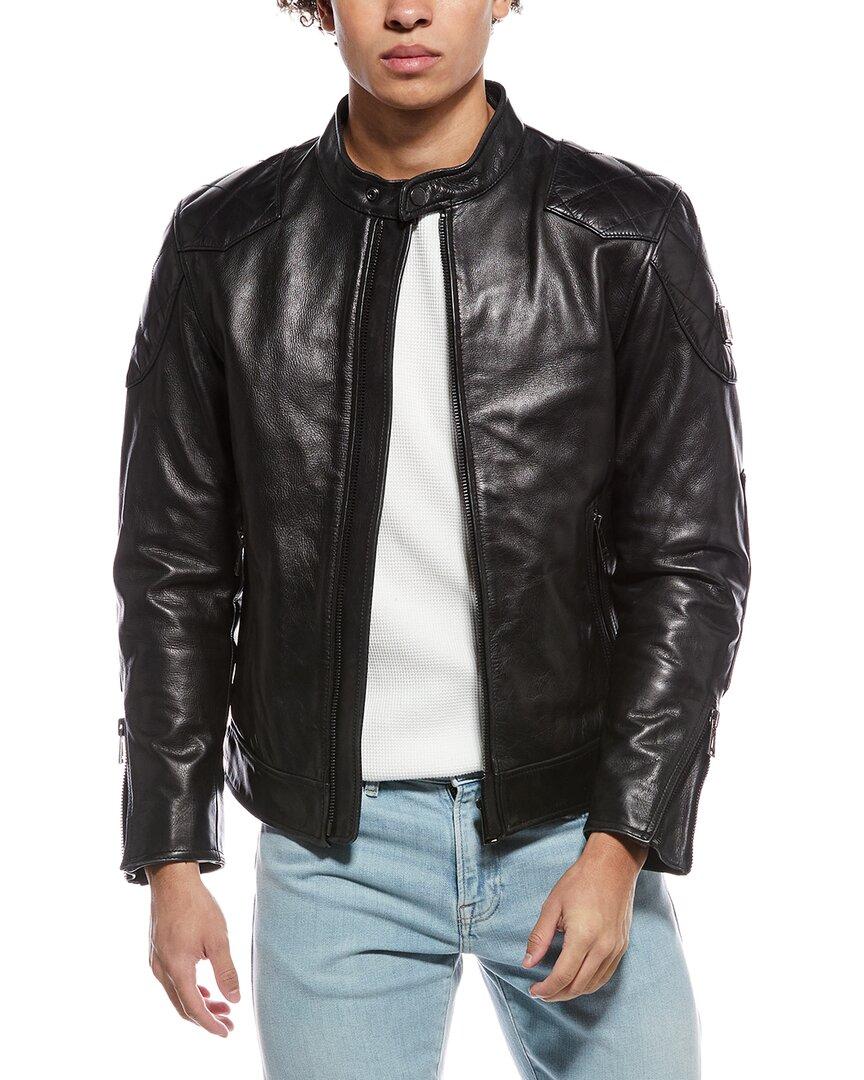 Belstaff Centenary Outlaw Pro Leather Motorcycle Jacket in Black 