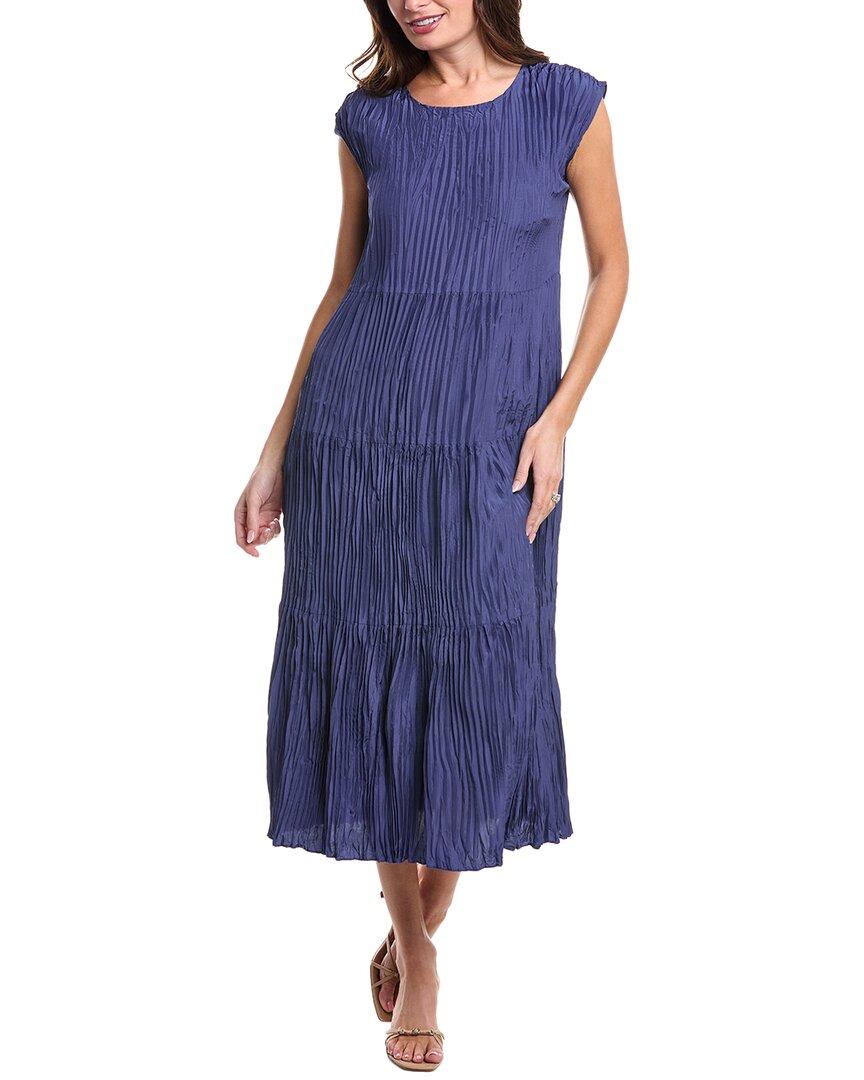 eileen fisher blue dress Eileen Fisher Silk Crepe de Chine Easy Dress in Teal