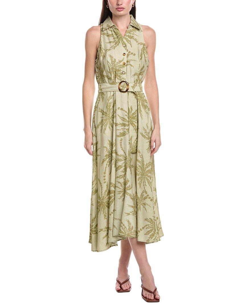 maison tara green dress Maison Tara Boucle A-Line Dress - Green