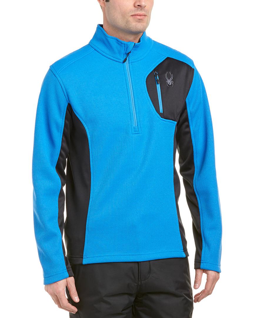 Spyder Synthetic Bandit Halfzip Lightweight Sweater in Blue for Men Lyst