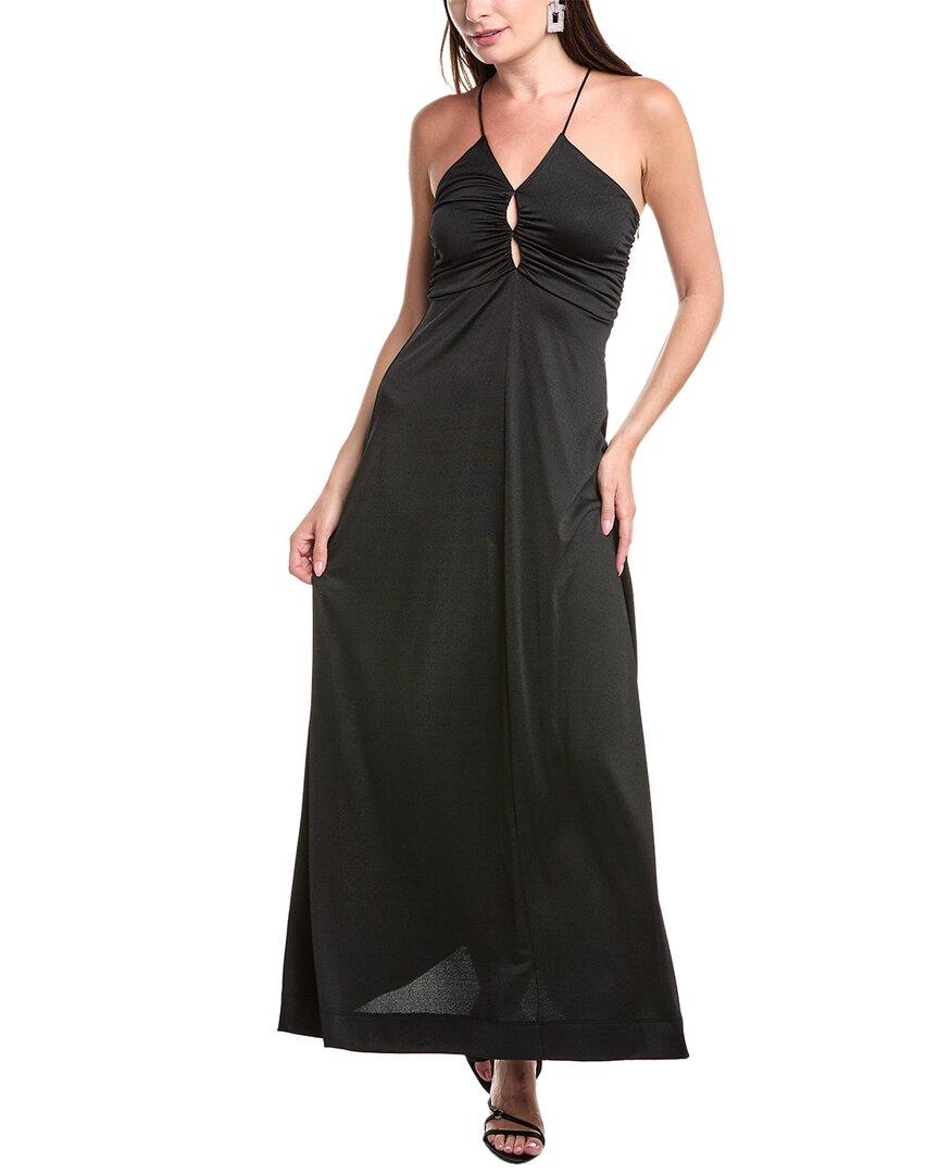halter top maxi dress plus size Final Sale Plus Size Sleeveless Chiffon Chain Halter Neck Maxi Dress i main image 0