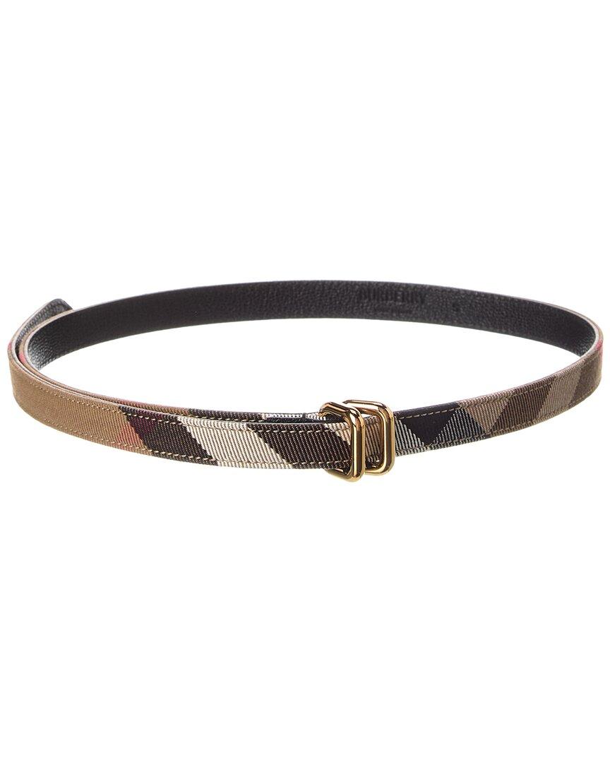 Burberry Reversible Check Canvas & Leather Belt in Black | Lyst display picture 2