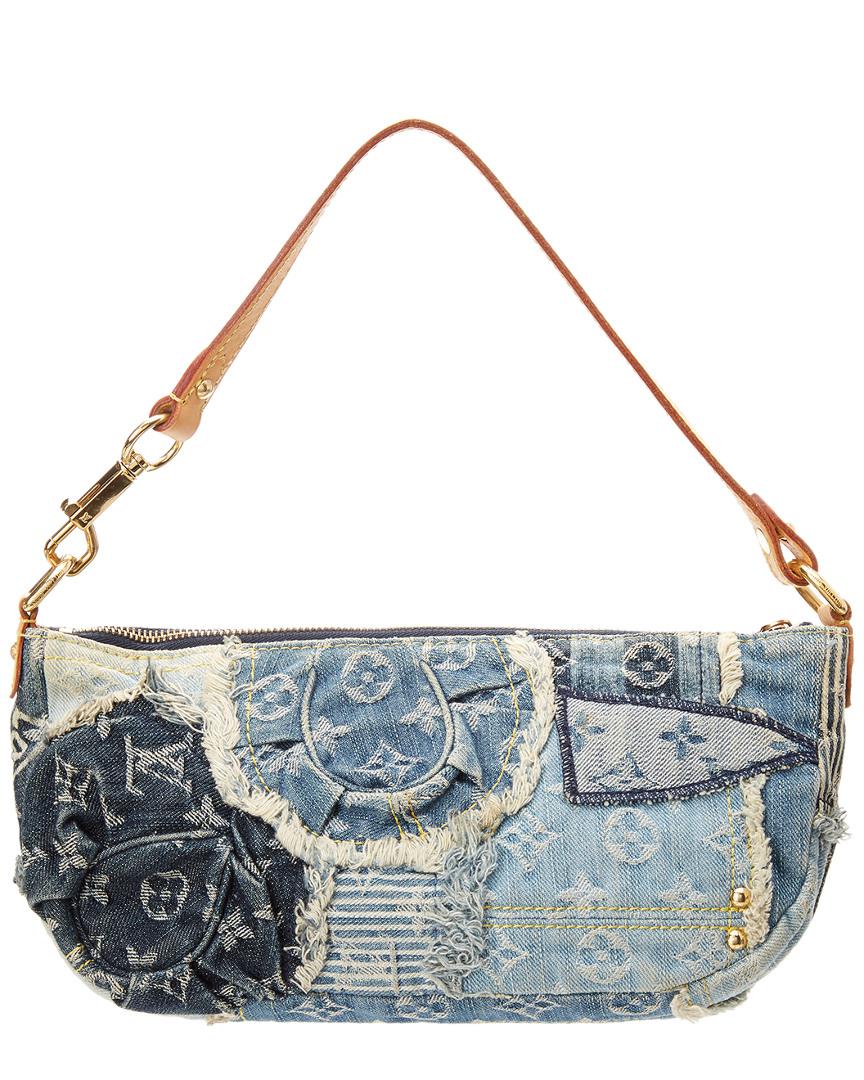 louis vuitton denim patchwork bolsa