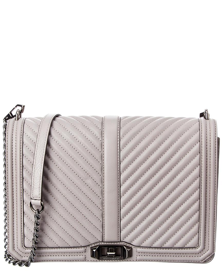 Rebecca Minkoff Chevron Quilted Leather Jumbo Love Crossbody in