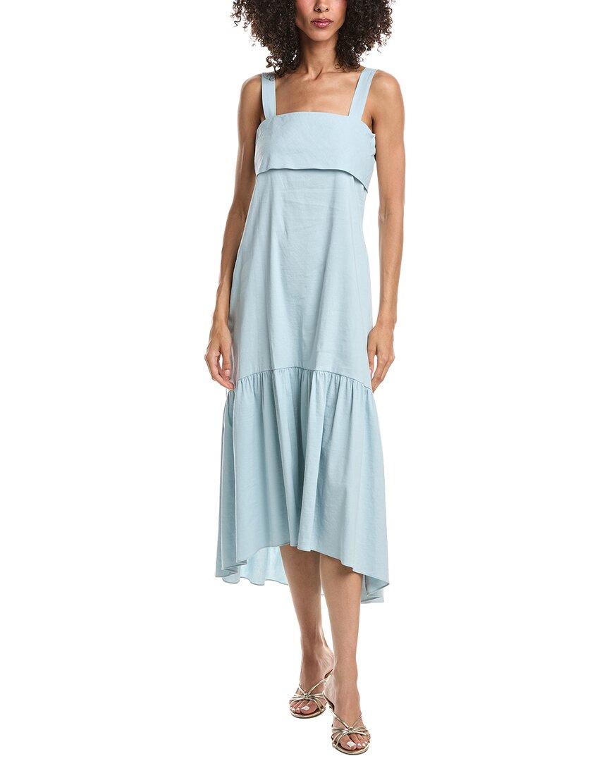 theory layered midi dress THEORY Tiered cotton-blend midi dress
