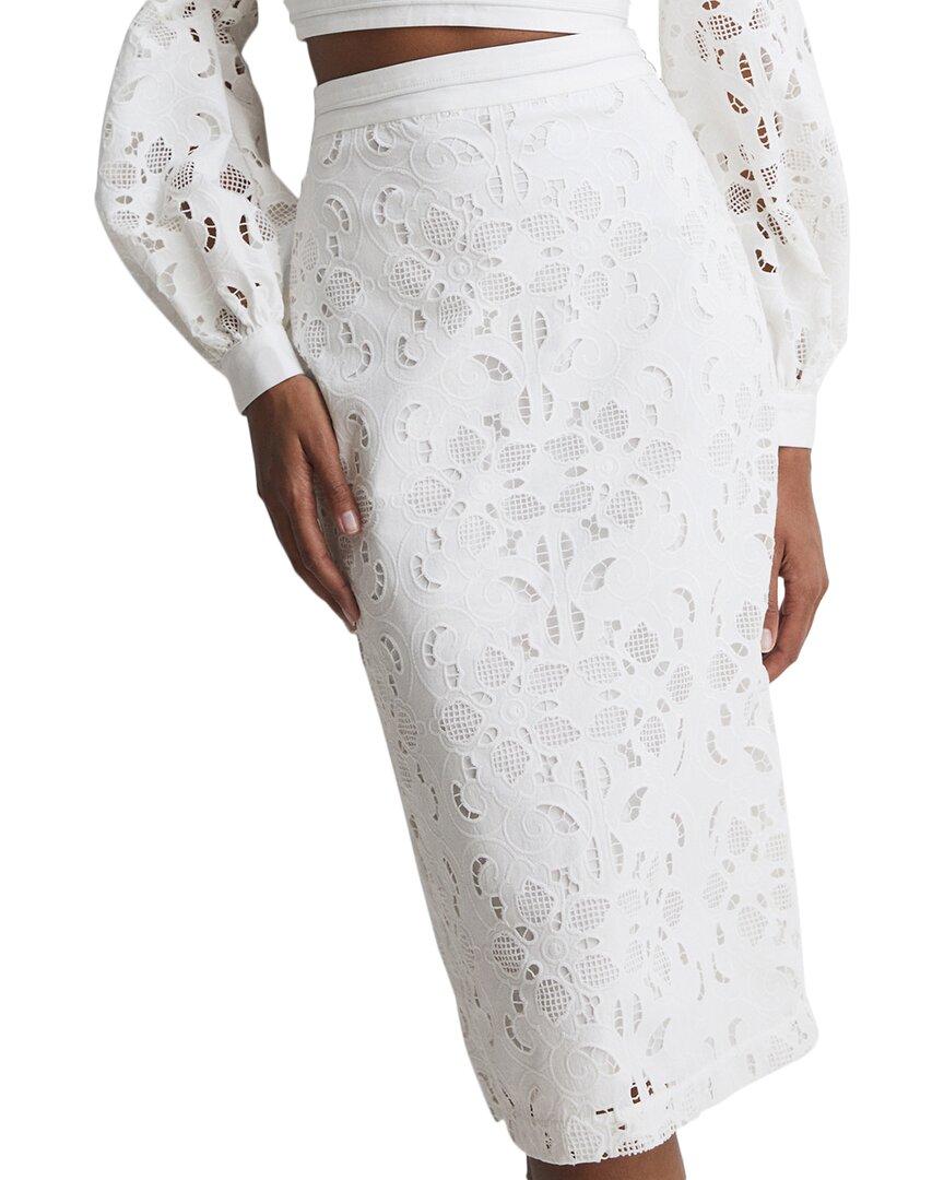 Reiss Immi Lace Pencil Skirt in White Lyst UK