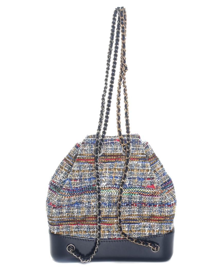 chanel gabrielle backpack blue