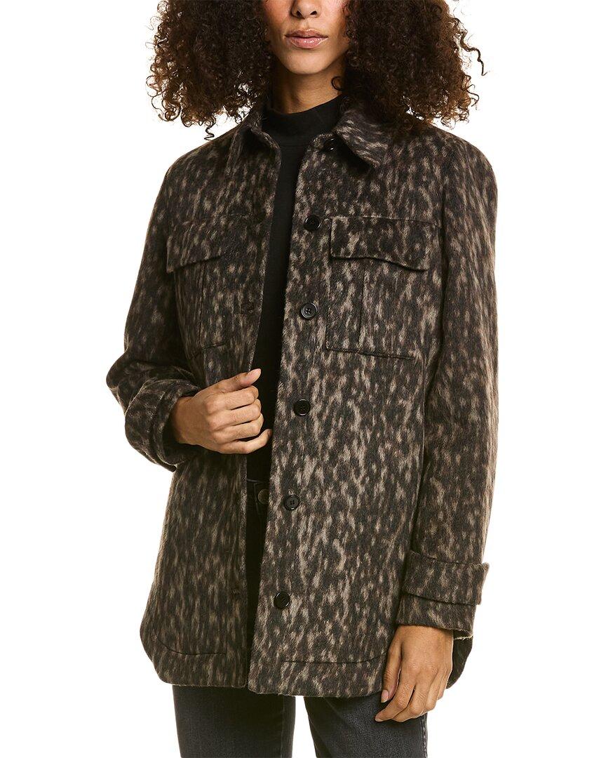 AllSaints Jessa Leppo Wool-blend Jacket in Black | Lyst UK