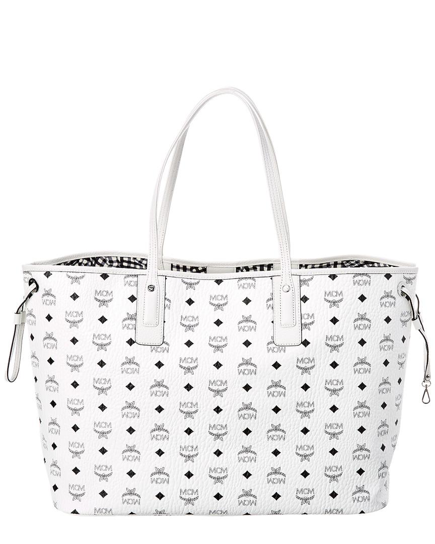 white mcm tote