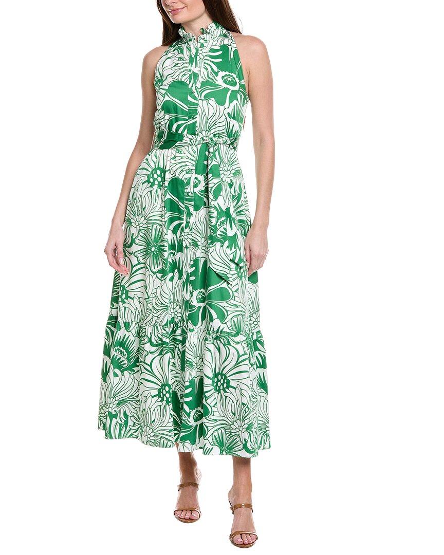 green emerald velvet dress Seraphina Crepe Midi Dress main image 0