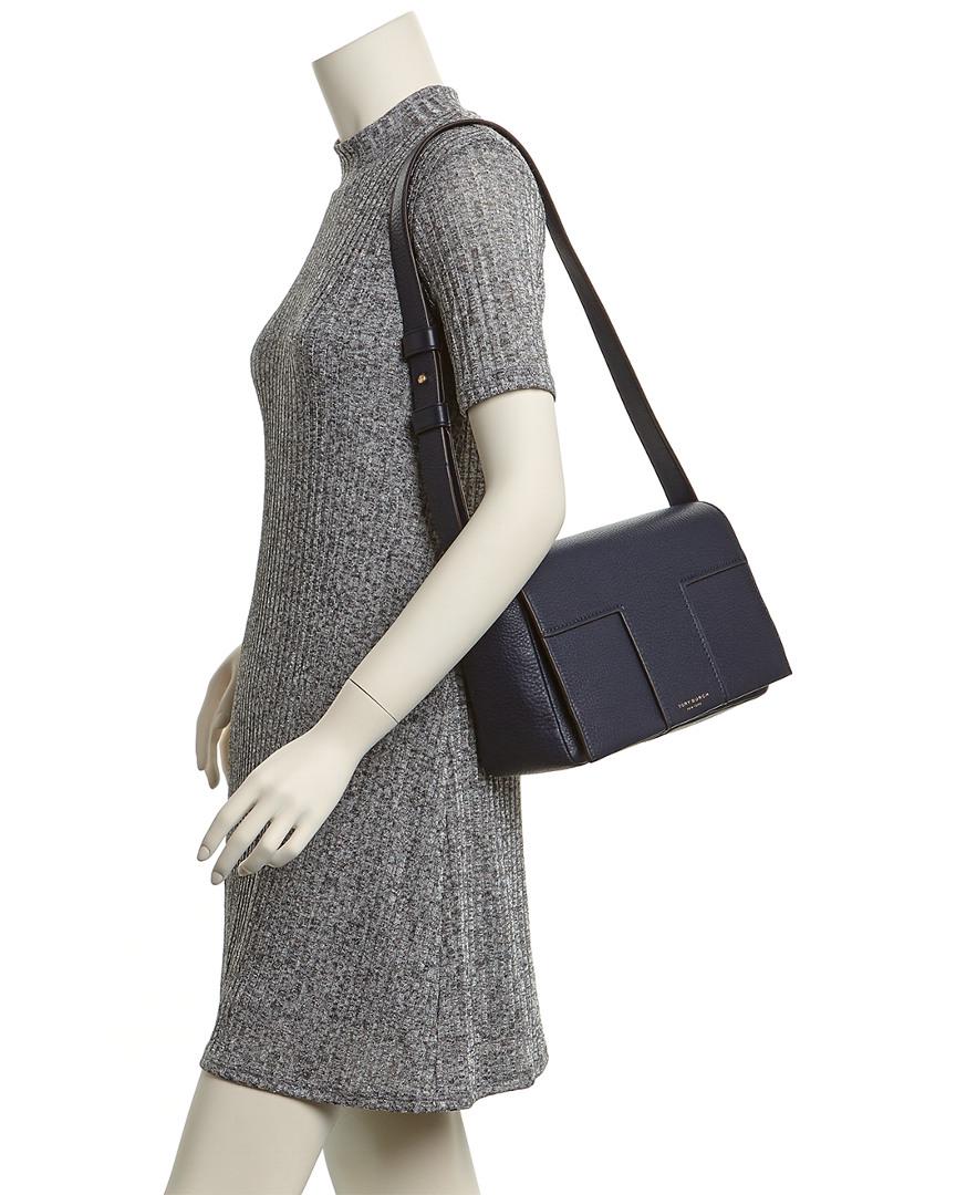 tory burch block t pebbled shoulder bag