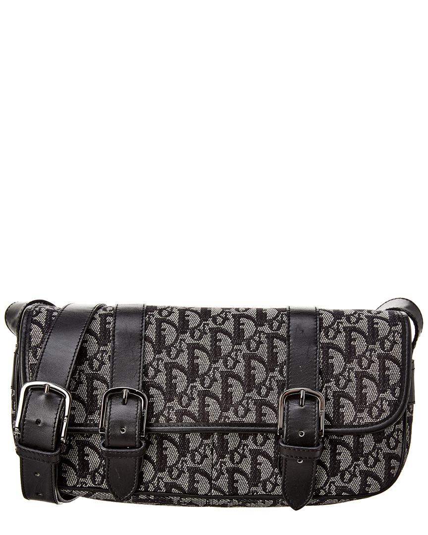 Dior Black Monogram Canvas Shoulder Bag - Save 17% - Lyst