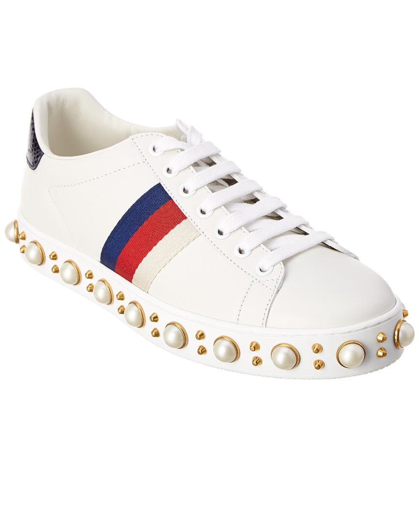 gucci studded trainers