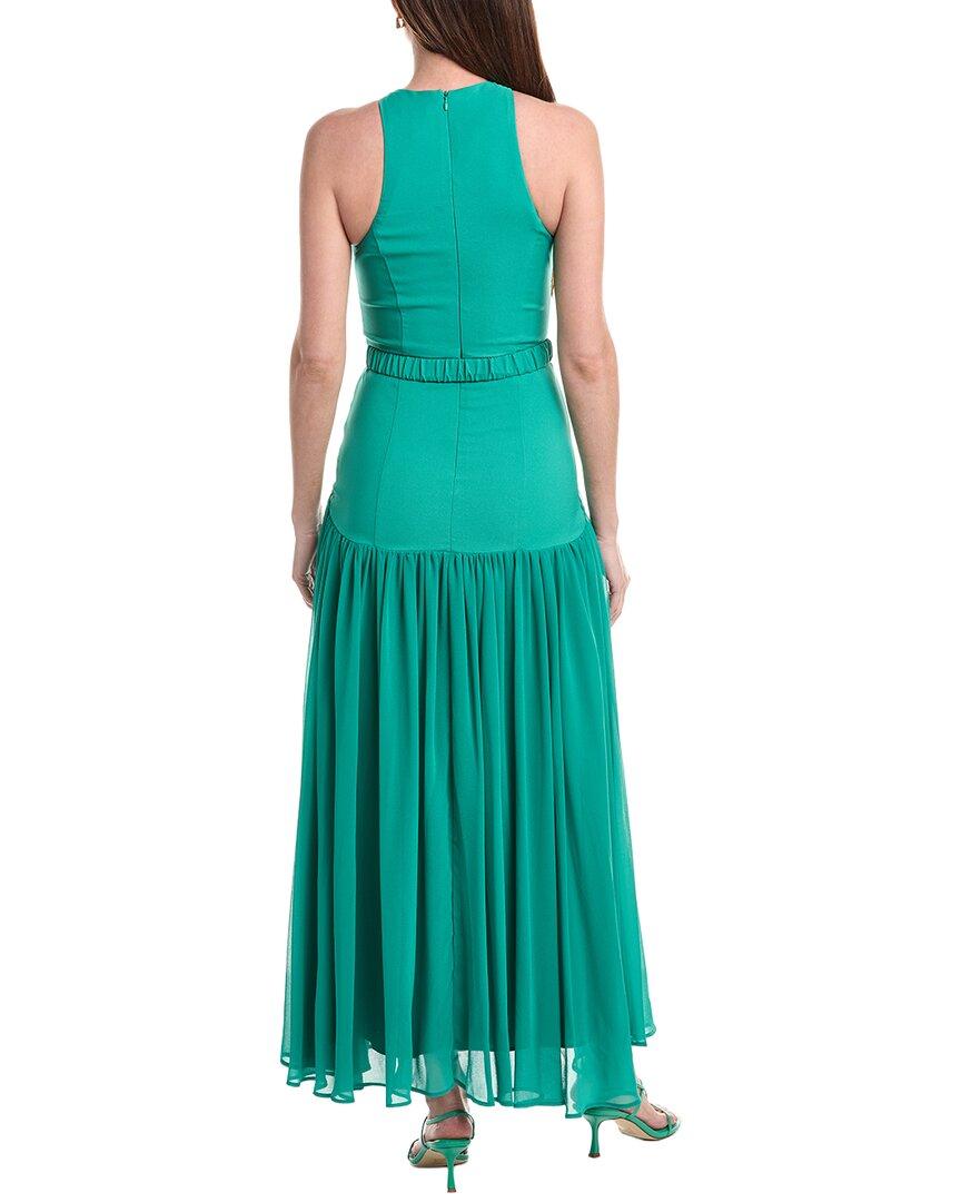 green tank maxi dress Tank Maxi Dress with cut edge design