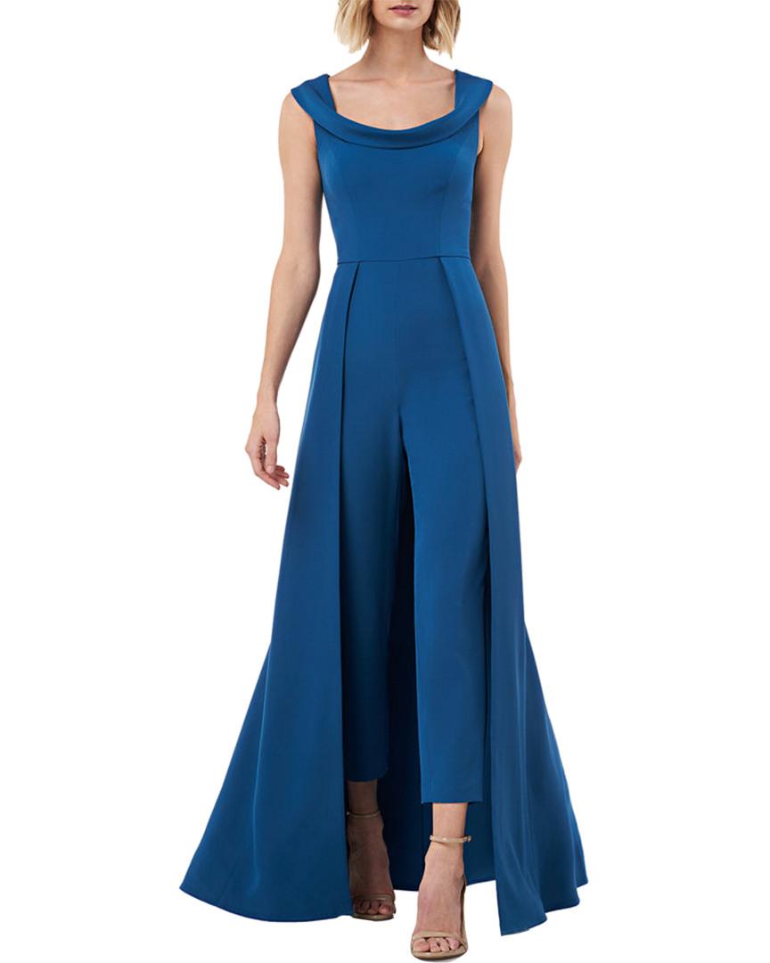 Kay Unger Synthetic Jumpsuit Gown in Sapphire (Blue) - Lyst