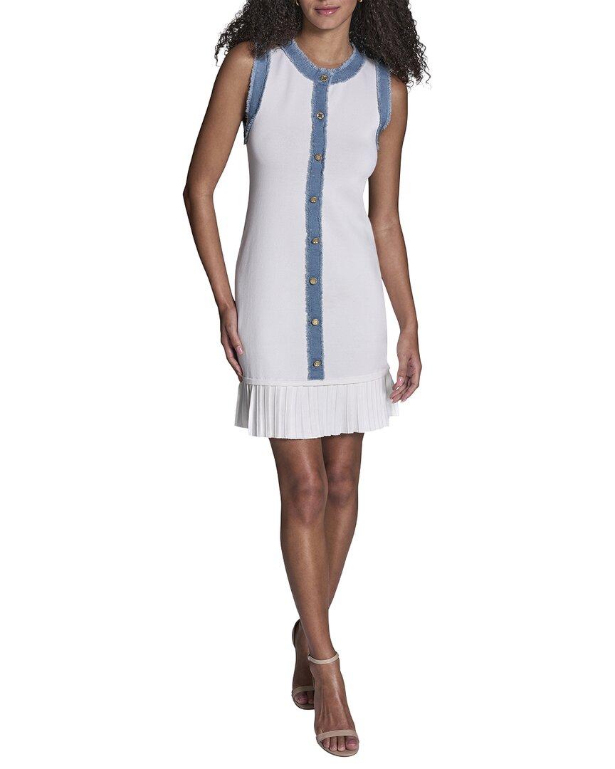 sachin and babi light blue dress BCBG White Floral One Shoulder Cocktail Dress