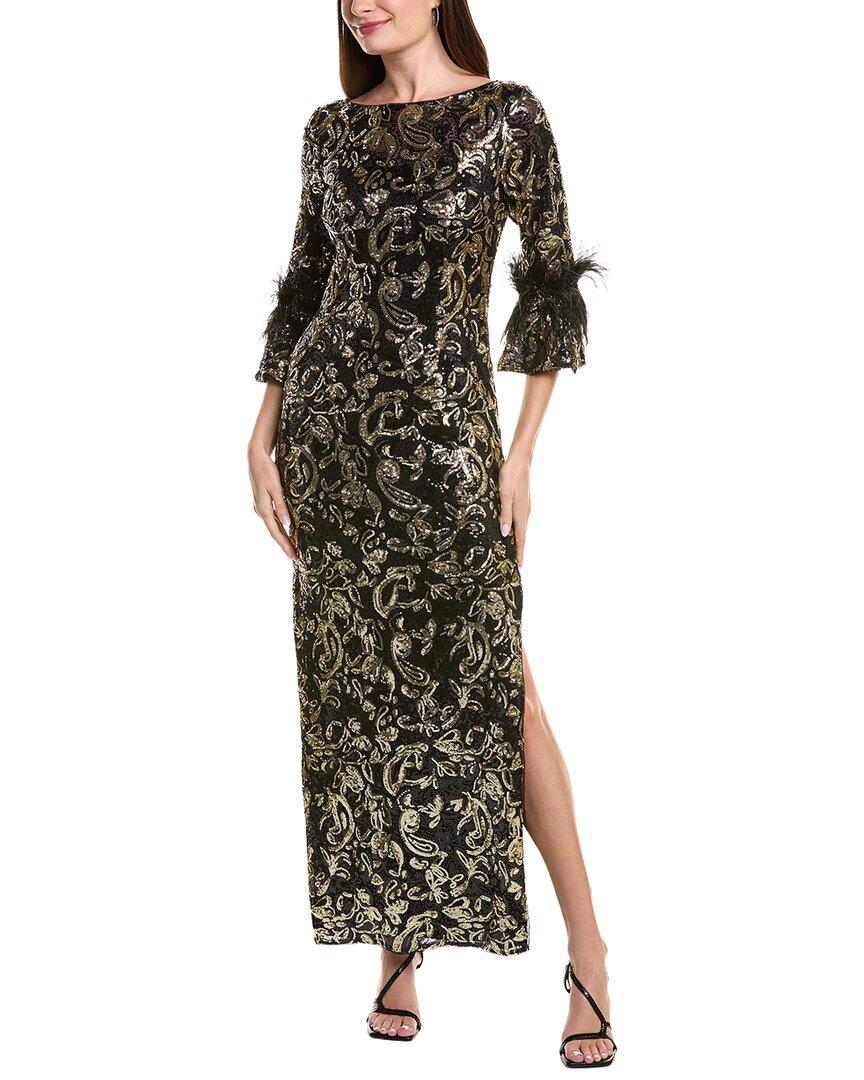 Adrianna Papell Sequin Embroidered Gown in Green | Lyst