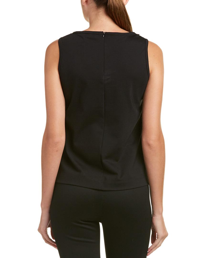 Max Mara Synthetic Shine! Top in Black | Lyst