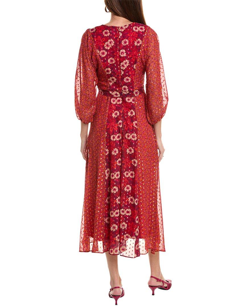 taylor lace midi dress Self-Portrait-Lace Midi Dress Dresses Bordeaux-Dresses