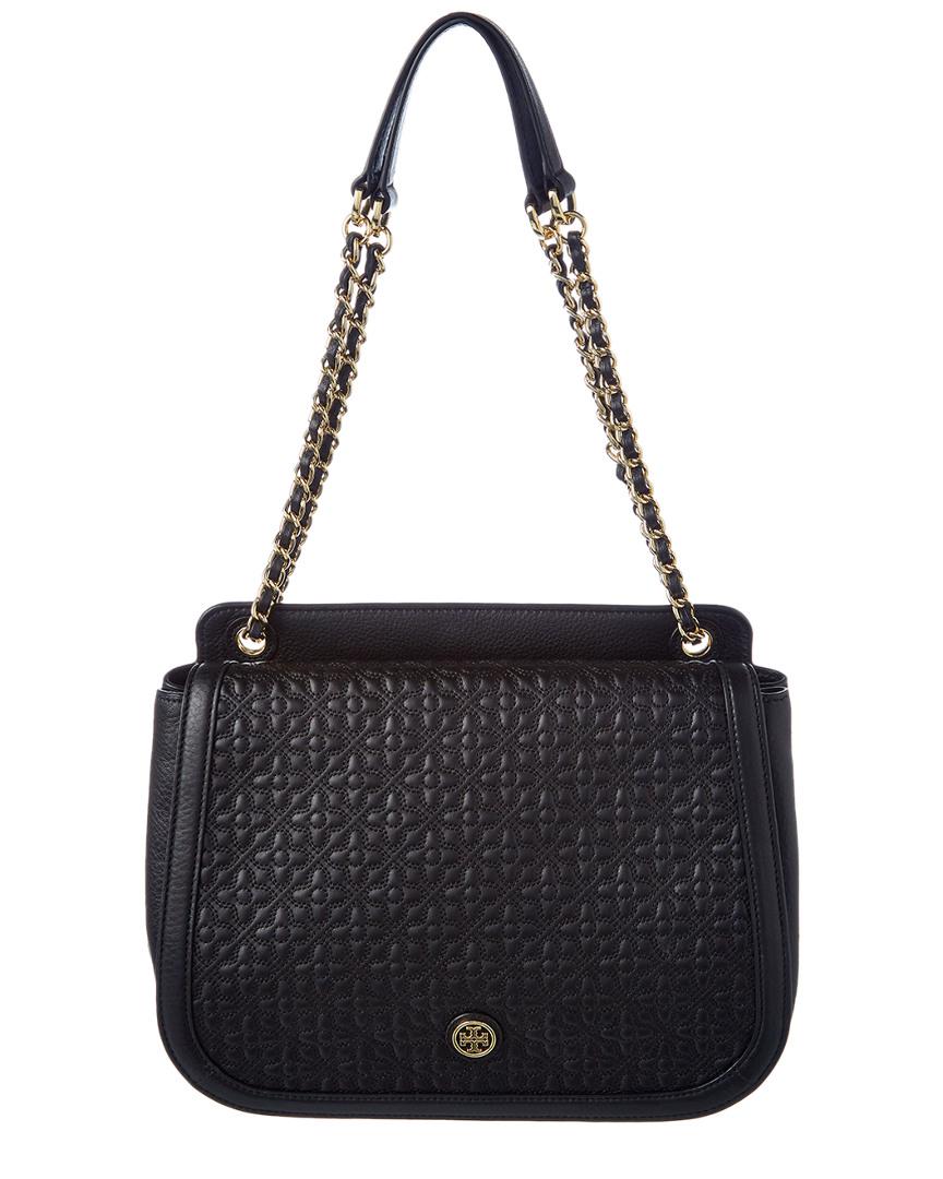 Tory Burch Bryant Quilted Leather Shoulder Bag in Black | Lyst
