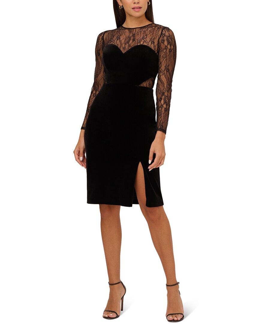Aidan Mattox Velvet Cocktail Dress in Black Lyst