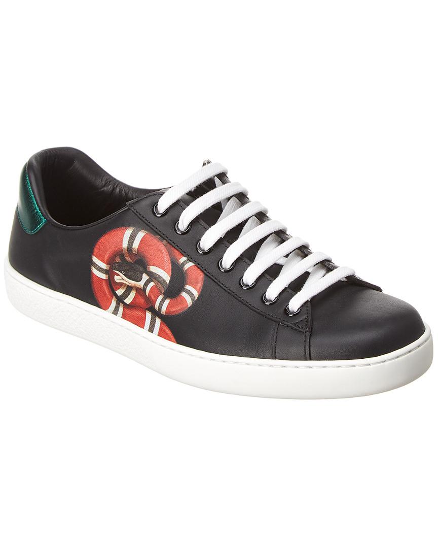 Gucci Ace Kingsnake Leather Sneaker in 