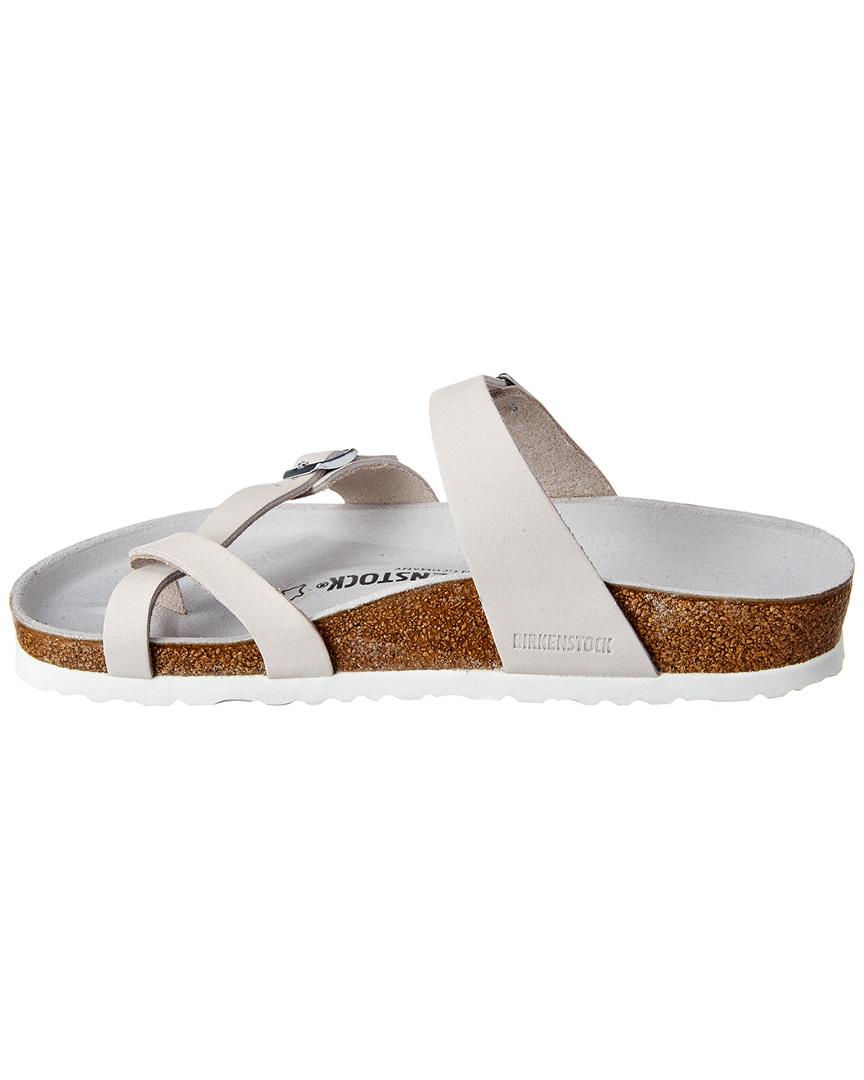 Birkenstock Mayari Nubuck Leather Sandal in White - Save 38% - Lyst