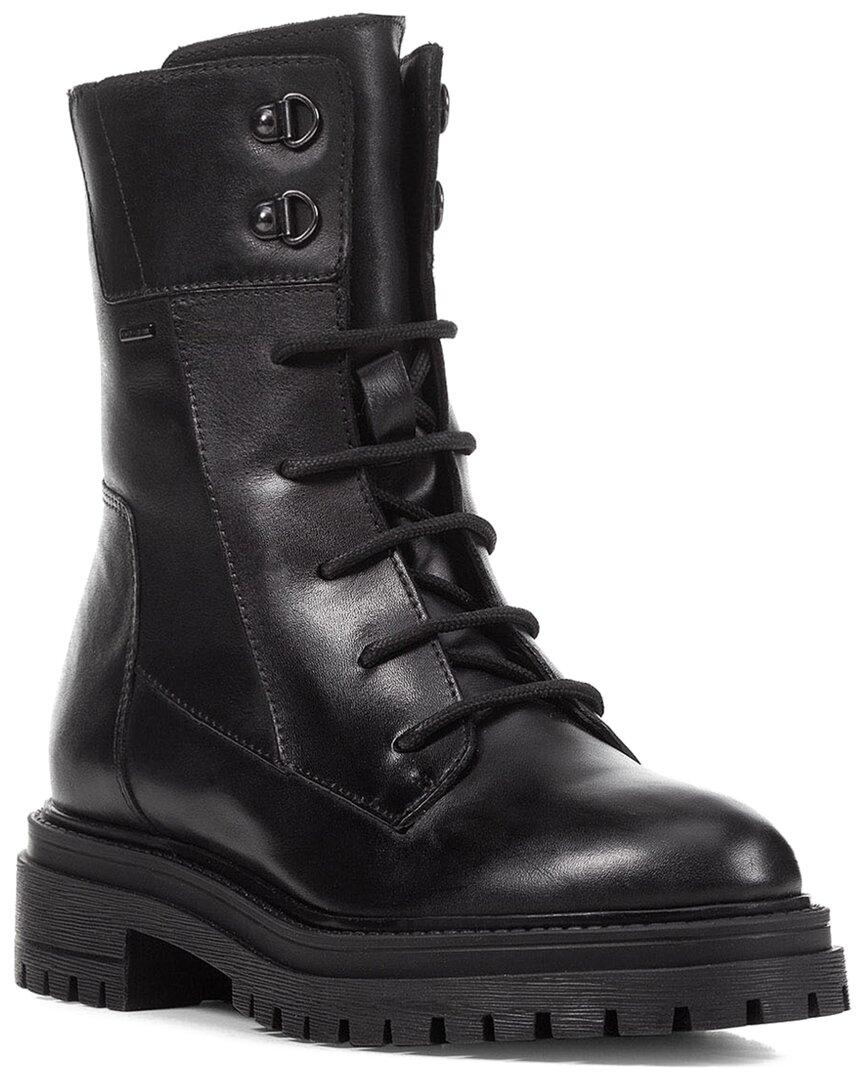 Geox Iride Leather Boot in Black | Lyst