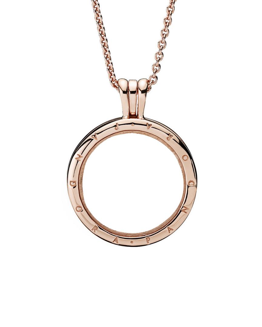 Trofast prik fjerne PANDORA Rose Lockets Logo Necklace in Metallic | Lyst