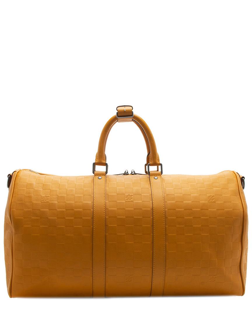 Louis Vuitton Yellow Damier Infini Canvas Keepall 45 Bandouliere - Lyst