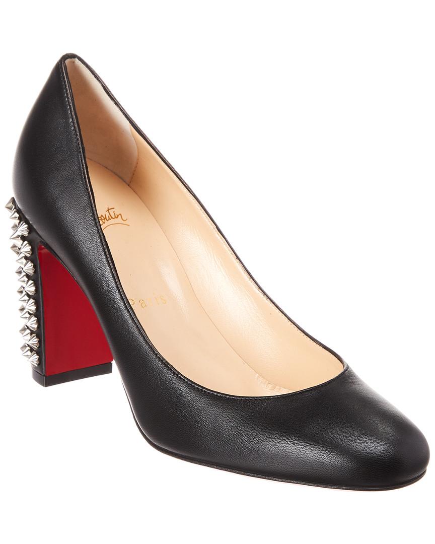 Christian Louboutin Leather Donna Spikes in Black - Lyst