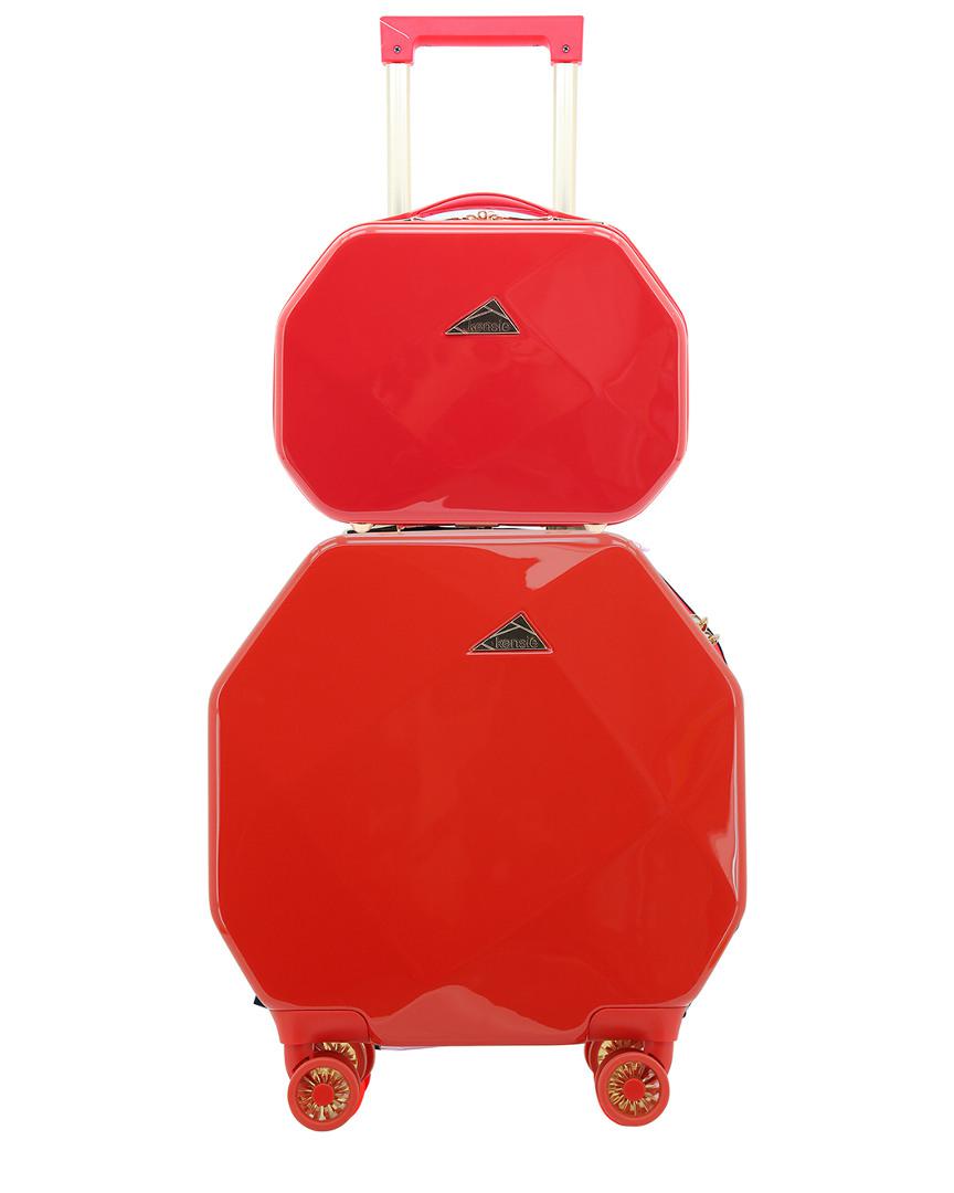 kensie gemstone 3 piece luggage set