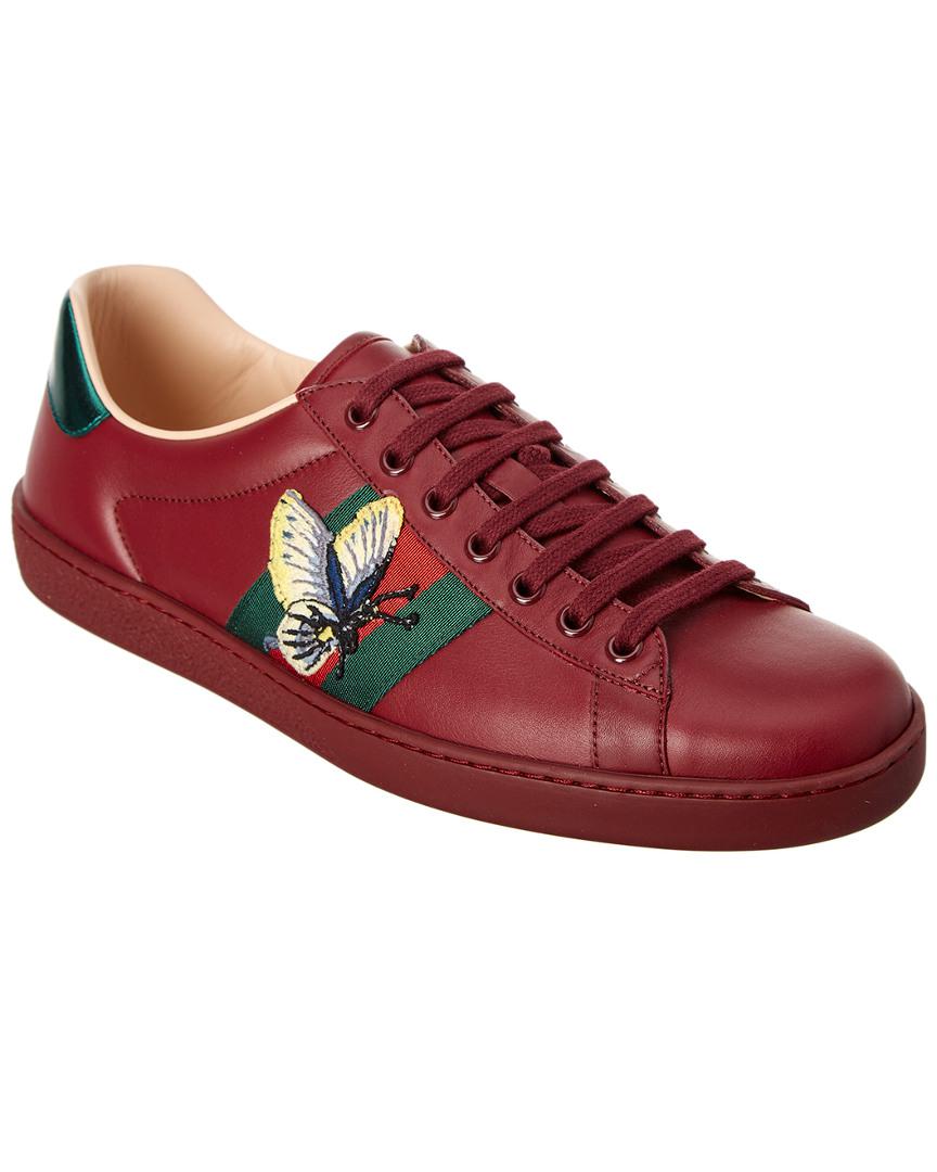 gucci butterfly trainers