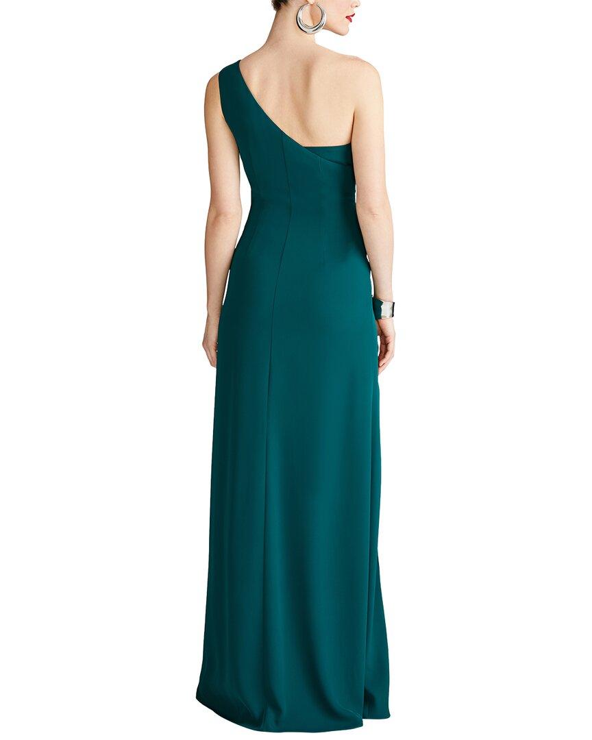 halston heritage dress green Halston Heritage Women's A-line Asymmetric Ruched Dress – Riverton  Enterprises main image 0
