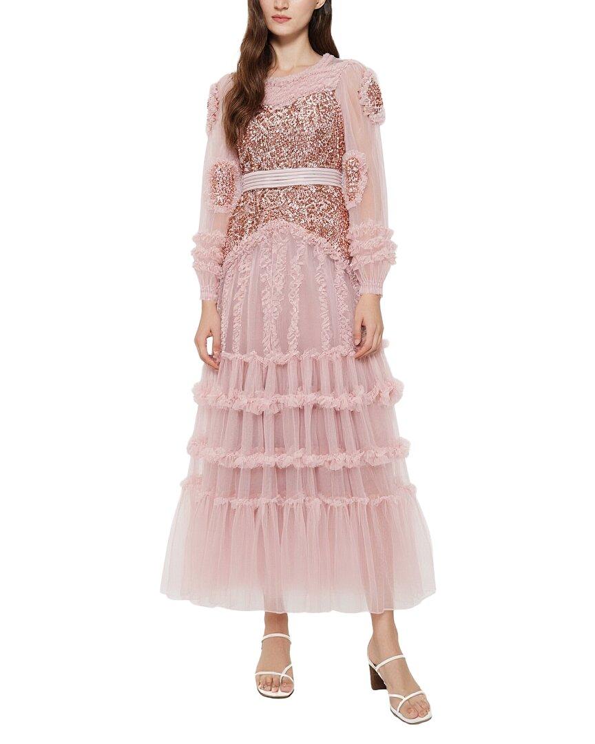 chinese dress ladies Amina Maxi Dress Pink – Sanēa