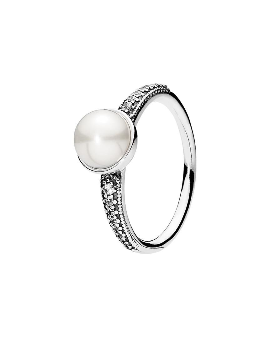 PANDORA Silver & Pearl Elegant Beauty Ring in Metallic Save 30 Lyst