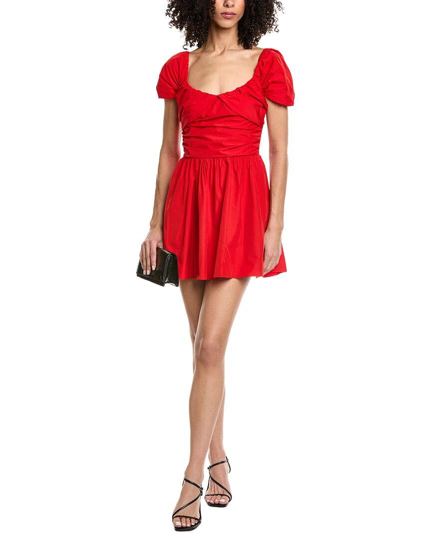 amanda uprichard red mini dress Amanda Uprichard Venice Dress in Ruby