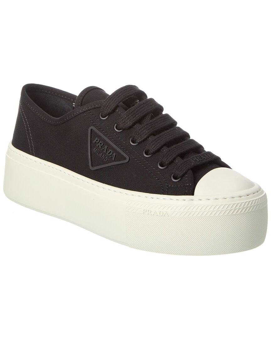Prada Laced Canvas Sneaker in Black Lyst