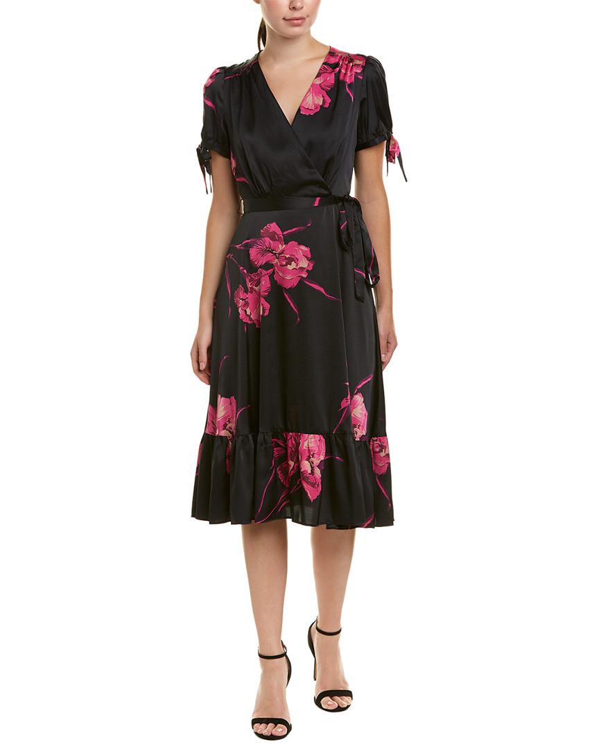 betsey johnson velvet faux wrap dress