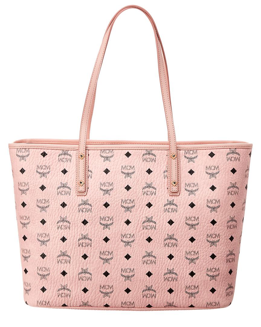 mcm pink shopper tote