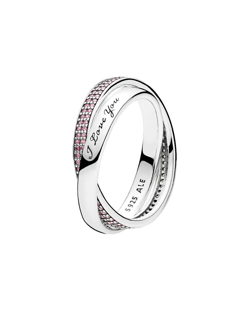 PANDORA Silver Cz Sweet Promise Ring in Metallic | Lyst