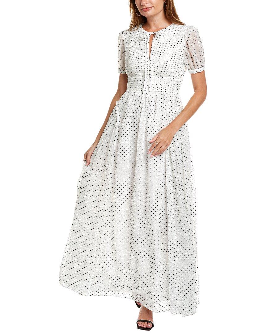 Polka dot maxi dress white sales