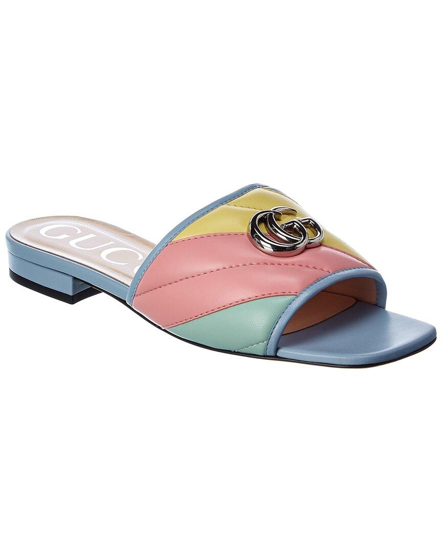 gucci matelasse leather slides