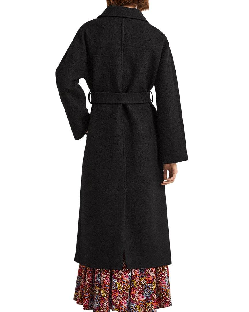 Whistles wool cheap textured belted coat